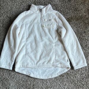 Columbia White Fleece Pullover
